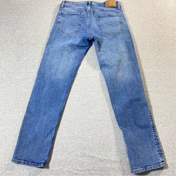 American Eagle Jeans Mens W30 Blue Slim Straight Airflex + Low Rise Casual Denim - Picture 4 of 14